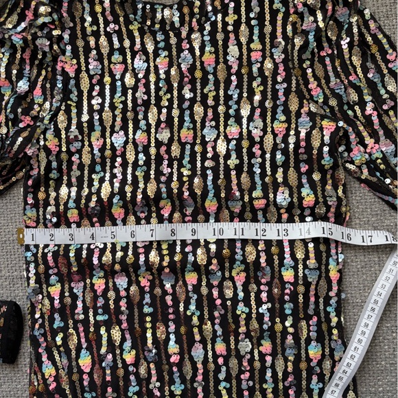 BNWT Y.A.S Yasbina LS Sequin Mini Dress - Size S - Picture 9 of 13